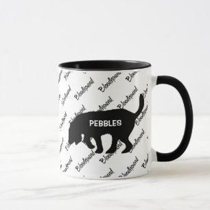 Caneca Silhueta de Cachorro de Sangue PERSONALIZADA