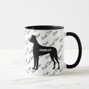Caneca Silhueta de Cachorro Grande Cachorro PERSONALIZADA