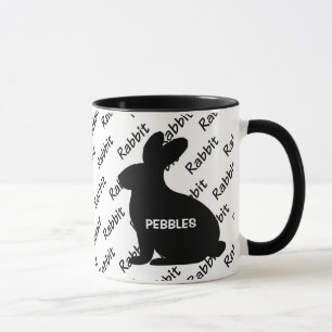 Caneca Silhueta de coelho personalizado