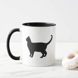Caneca Silhueta de Gato Fofa
