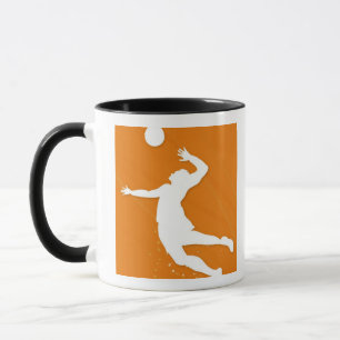 Caneca Silhueta de um homem que joga o voleibol