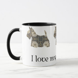 Caneca Silhueta Divertida do Terrier Escocês