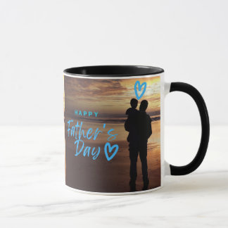 Caneca Silhueta do Dia dos Pais na Praia