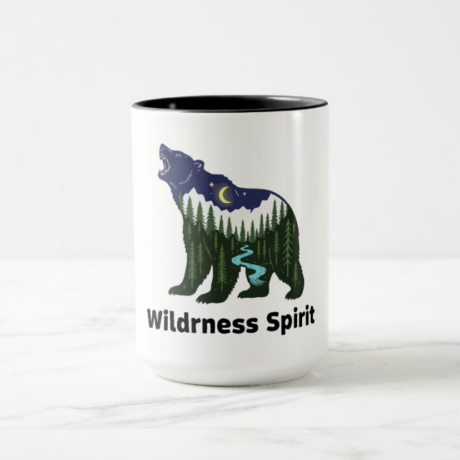 Caneca Silhueta do Urso Espírito da Natureza | Floresta R (Centro)