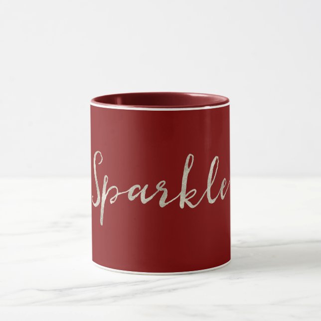Caneca Silver Sparkle Red Burgundy (Centro)