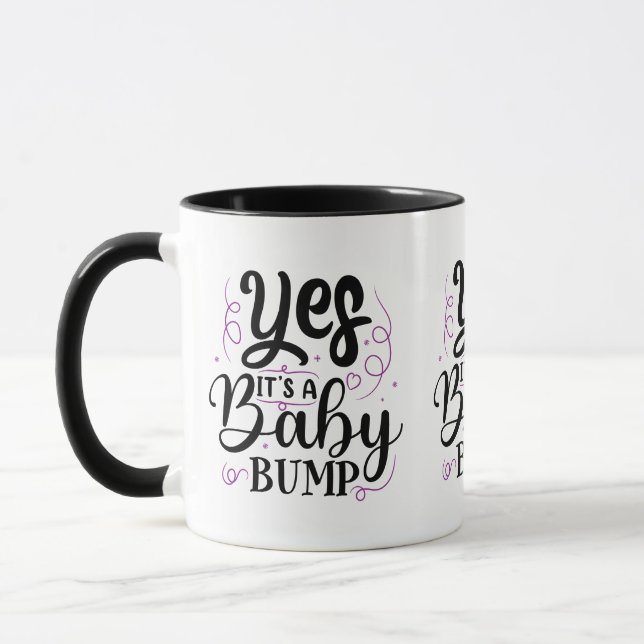 Caneca Sim É Uma Barriga De Bebê - Anúncio De Gravidez (Esquerda)