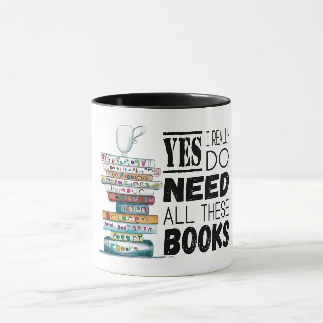 Caneca Sim, Eu Realmente Preciso De Todos Estes Livros (Centro)
