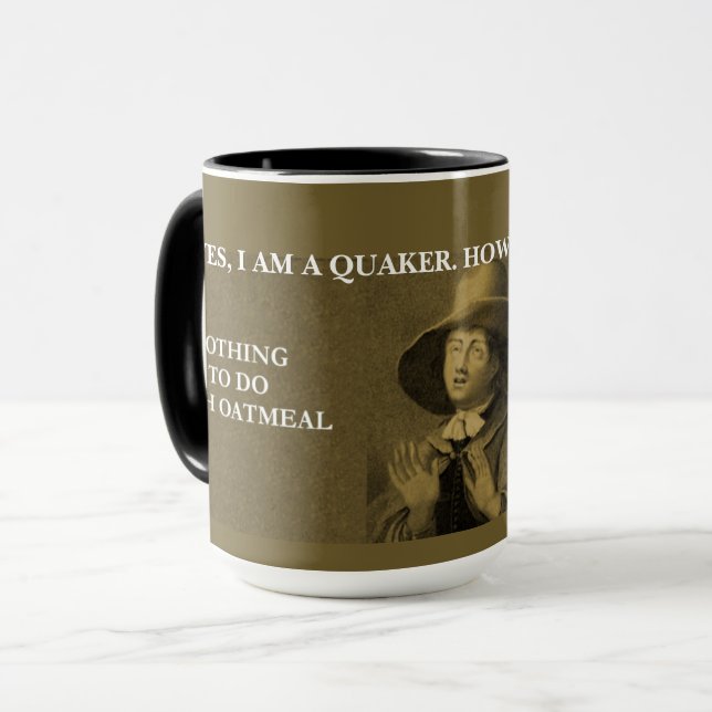Caneca Sim, eu sou um Quaker, no entanto... (Frente Esquerda)