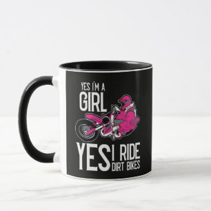 Caneca Sim, eu sou uma garota Sim, eu ando de moto de ter