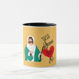 Caneca "Sim, Jesus Me Ama" Amarelo 