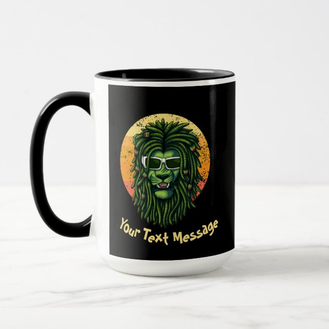Caneca Simba Rei Leão  Sua Mensagem de Texto (Esquerda)