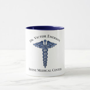 Caneca Símbolo Azul Caduceus Personalizado Mug