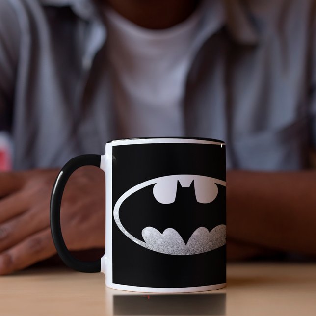 Caneca Símbolo Batman | Logotipo Grainy (Criador carregado)