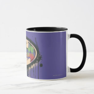 Caneca Símbolo Batman   Logotipo vermelho roxo verde