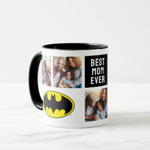Caneca Símbolo Batman Melhor Colagem de Fotos da Mãe