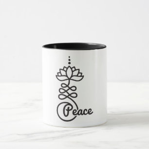 Caneca Símbolo Budista Unalome Lotus Para Paz