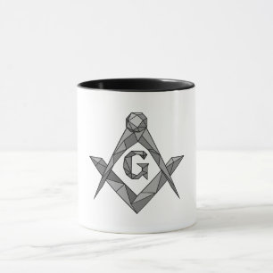Caneca símbolo da maçonaria em origami