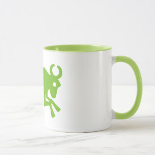 Caneca Símbolo de Astrologia Taurus, Zodiac Ringer Mug