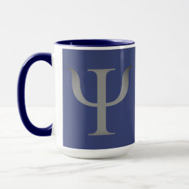 Caneca Símbolo de Ciência da Psicologia Marinho Blue Mug