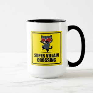 Caneca Símbolo de Cruzamento de Super Villain da Mulher-