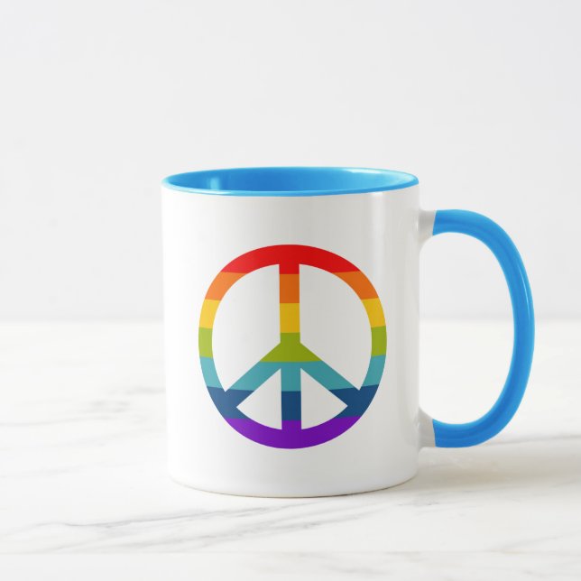 Caneca Símbolo de Paz do Arco-Íris (Direita)