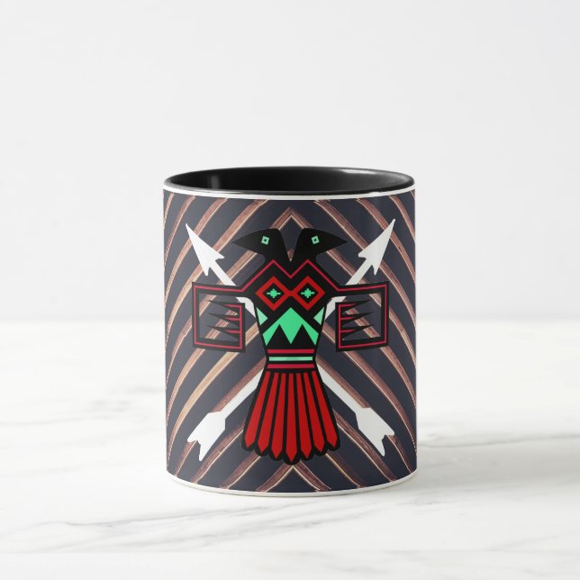 Caneca Símbolo de Petroglicph Thunderbird Americano Nativ (Centro)
