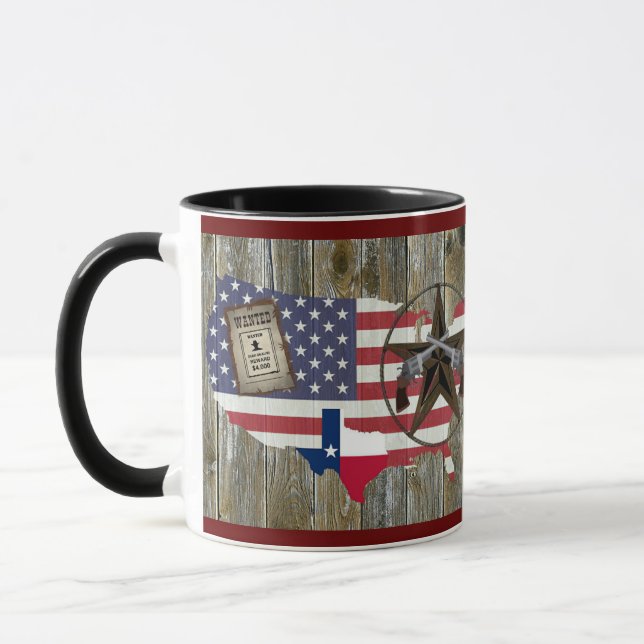 Caneca Símbolo de pistola de dueling estrela do Texas mai (Esquerda)