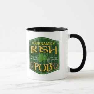 Caneca Símbolo de Pub Irlandês Personalizado