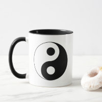 Símbolo de Yin branco e preto e Yang