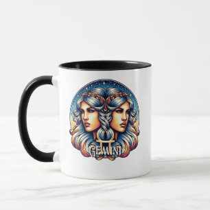 Caneca Símbolo Horoscópio Gemini   Sinal de Astrologia Gê