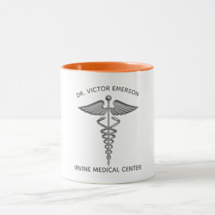 Caneca Símbolo médico do Caduceus personalizado