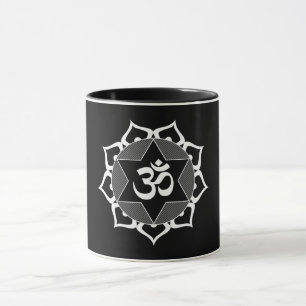 Caneca Símbolo original de Yoga OM branco