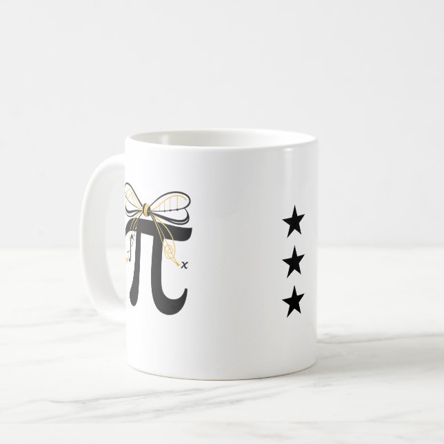 Caneca Símbolo Pi - Xícara de Café Minimalista do  (Frente Esquerda)