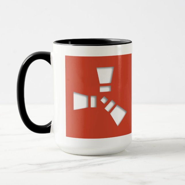 Caneca Símbolo RUST Vermelho em Clara Sombreada (Esquerda)