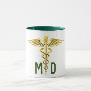Caneca símbolo universal da profissão de médico md