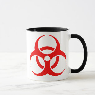Caneca Símbolo vermelho do Biohazard