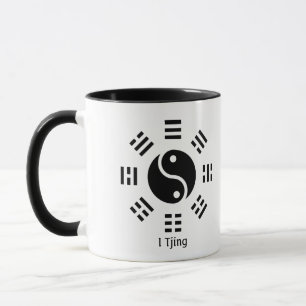 Caneca Símbolo Yin Yang Ba Gua I Ching - Oito Trigramas