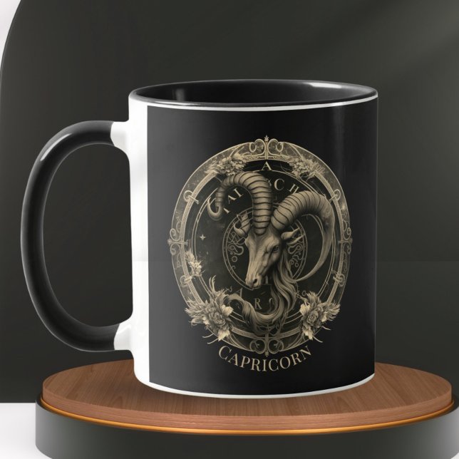 Caneca Símbolo Zodac Sea Goat Celestial Fantasy Capricórn (Criador carregado)