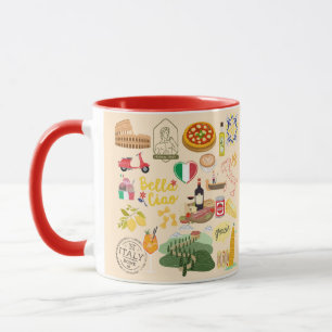 Caneca Símbolos da Itália