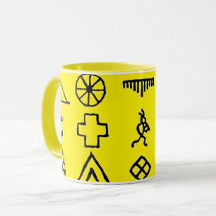 Caneca Símbolos de Imagem Nativa Americana