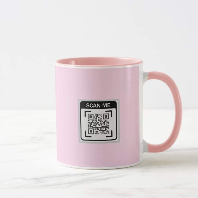Caneca Simple Logo QR Code Business Pink (Direita)