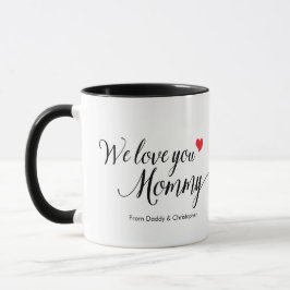 Caneca Simples Amamos Seu Dia de as mães De Fotografia De