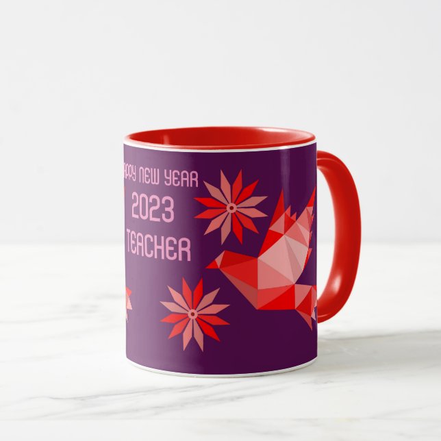 CANECA SIMPLES DE ANO NOVO PARA PROFESSOR 2023 (Frente Esquerda)