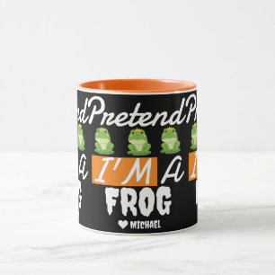 Caneca Simples Feliz Dia das Bruxas fingir que sou um Sap