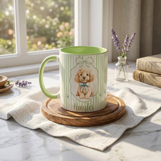 Caneca Simples Moderna com Nome e Foto do Animal d (Criador carregado)