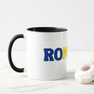 Caneca Simples Moderno Roupa de Bandeira Nacional da Romê