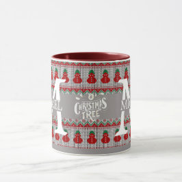 Caneca Simples Monograma Moderno e Elegante de Natal