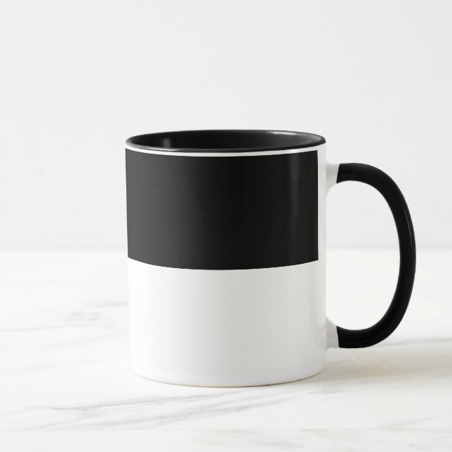 Caneca Simples preto e branco minimalista (Direita)