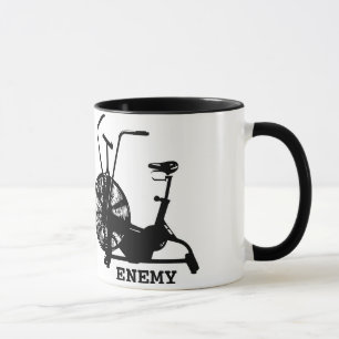 Caneca Simples Workout Black White Funny Humor Giro