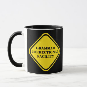 Caneca Sinal de Aviso Gramatical Personalizar
